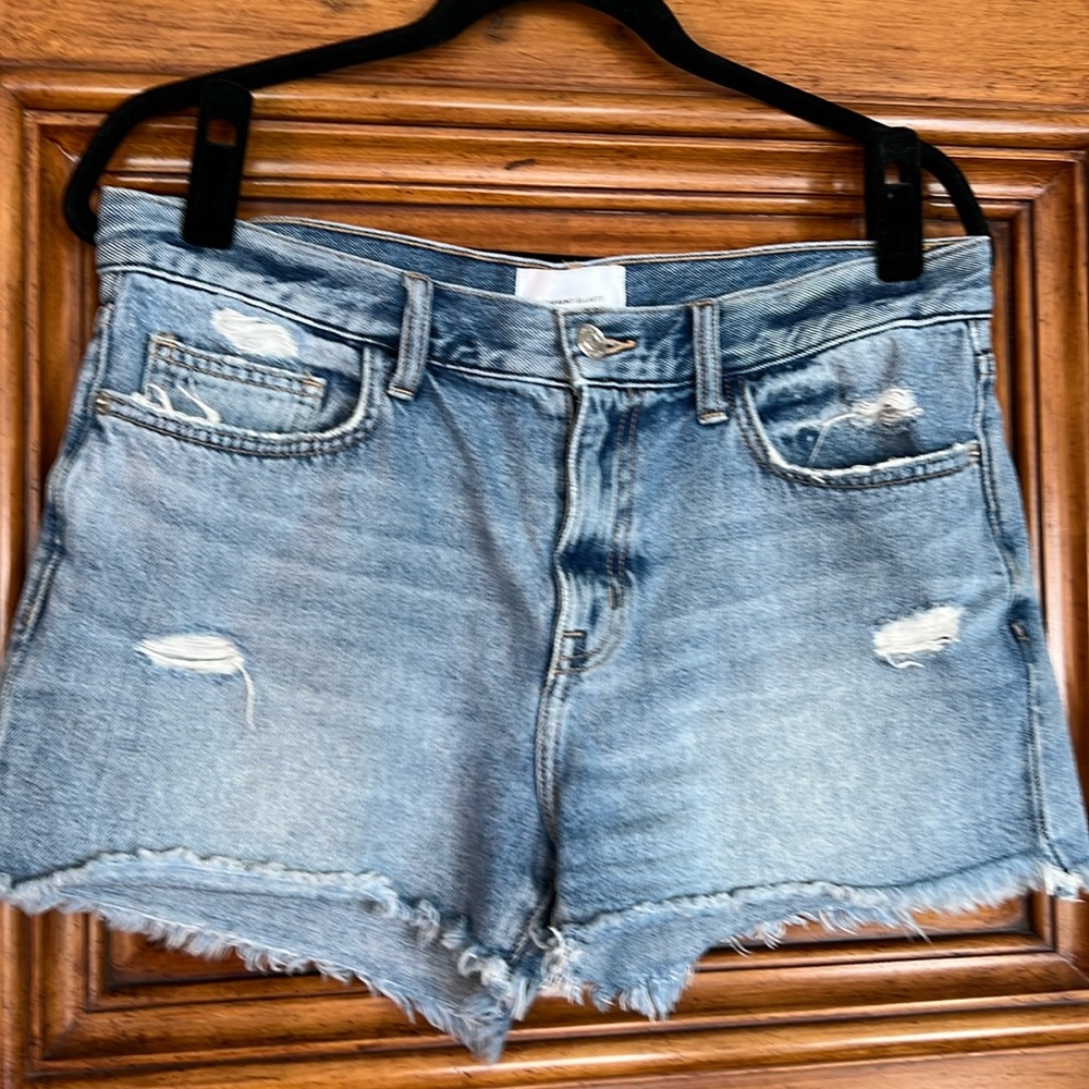 Current Elliott Size 28 denim cutoff blue jean shorts.